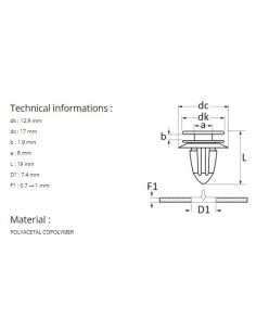 PANEL CLIP Ø 8 → 8,2 mm... 2