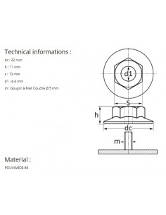 PLASTIC NUT Ø 5 mm WHEEL... 2