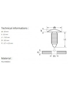 TRIM CLIP BONNET SOUNDPROOFING 2