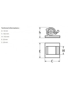 ADHESIVE CLIP Ø 13,5 mm... 2