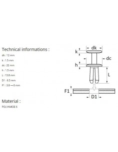 PLASTIC RIVET Ø 6,5 mm... 2
