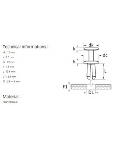 PLASTIC RIVET Ø 6,5 mm... 2